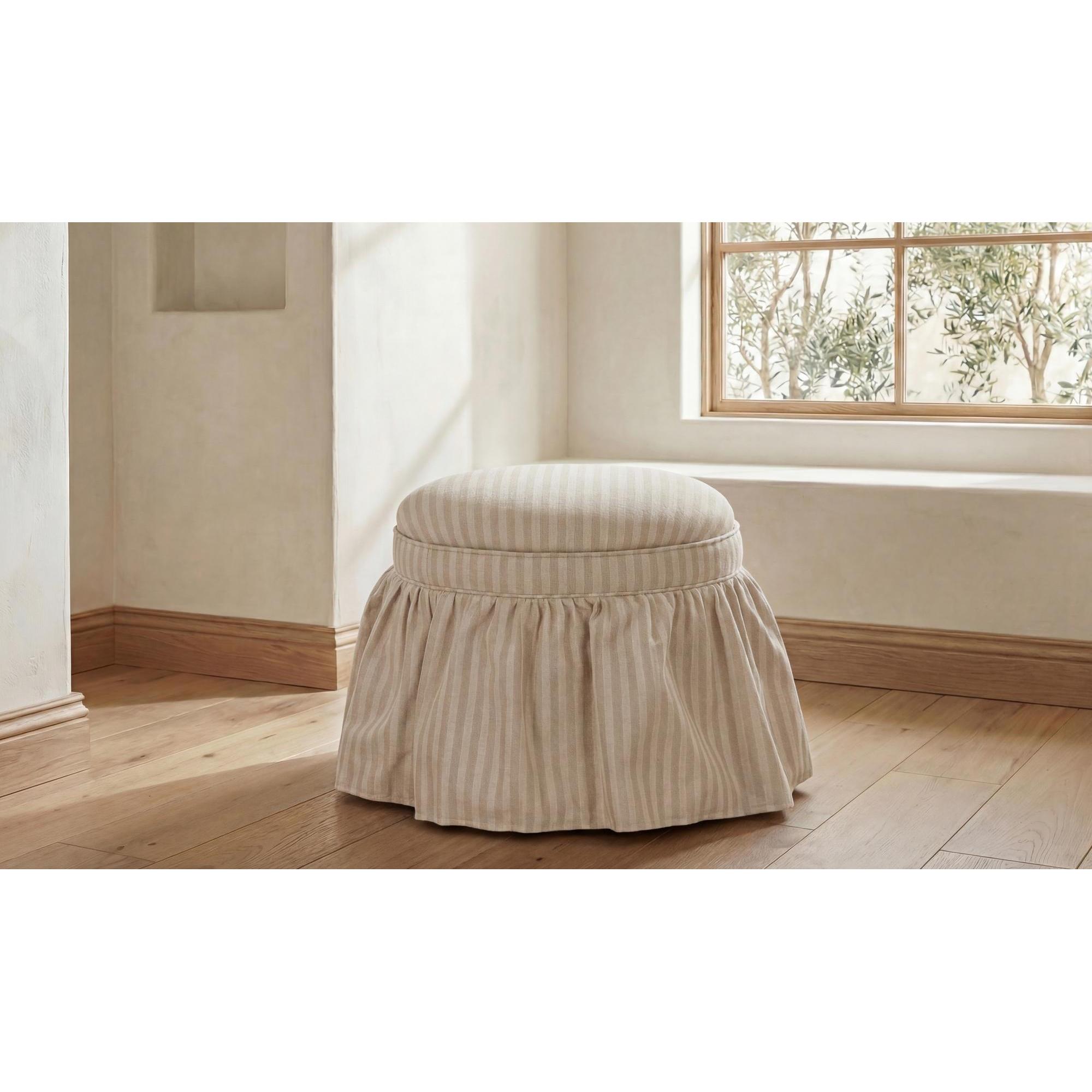 Heidi Storage Ottoman Beige Stripe 3 Heidi Storage Ottoman Beige Stripe - Image 3