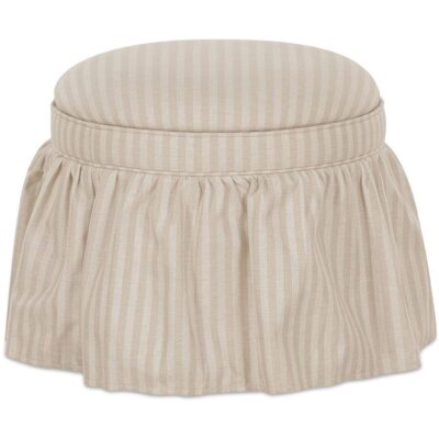 Heidi Storage Ottoman Beige Stripe