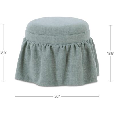Heidi Storage Ottoman Light Blue 5 Heidi Storage Ottoman Light Blue OA-1112-45 OA 1112 45 70 dim