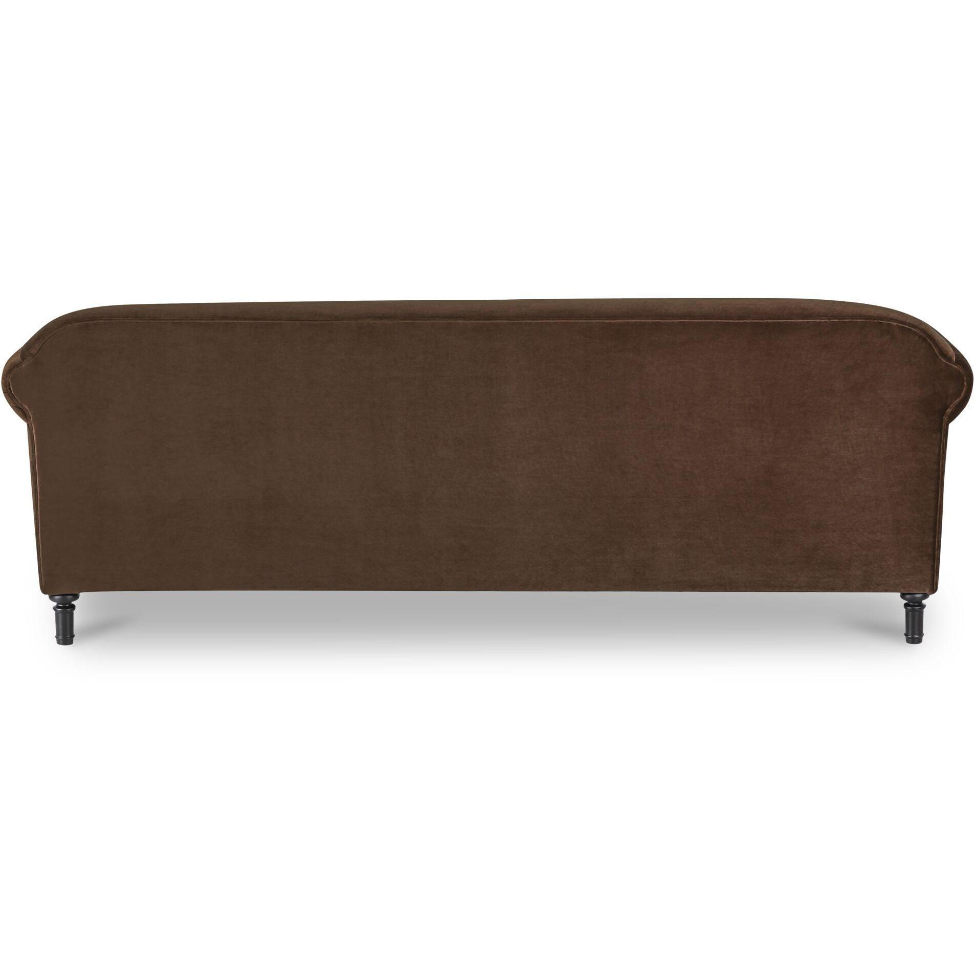 Harmony Sofa Dark Brown Faux Mohair 5 Harmony Sofa Dark Brown Faux Mohair - Image 5