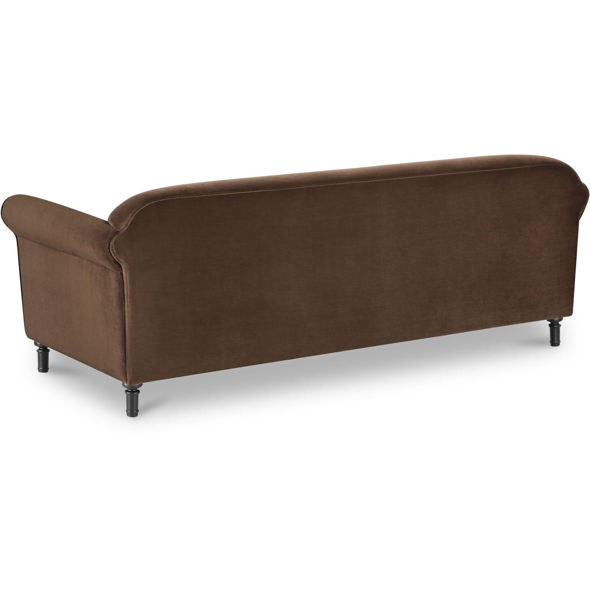 Harmony Sofa Dark Brown Faux Mohair 6 Harmony Sofa Dark Brown Faux Mohair - Image 6