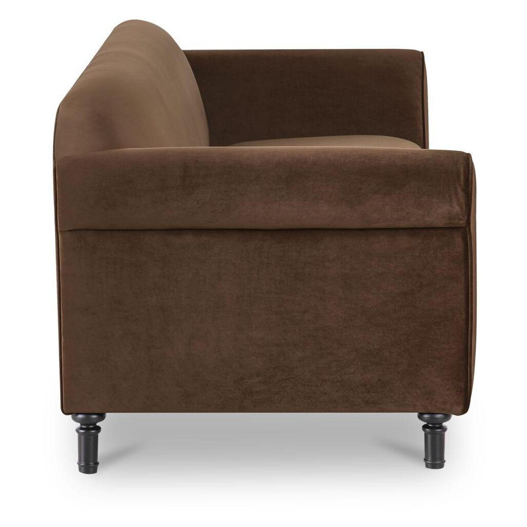 Harmony Sofa Dark Brown Faux Mohair 4 Harmony Sofa Dark Brown Faux Mohair - Image 4