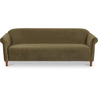 Harmony Sofa Dark Green Faux Mohair
