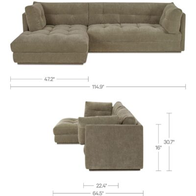 Mischa Left Sectional Sage Green OA-1116-16-L-0 OA 1116 16 L 0 70 dim