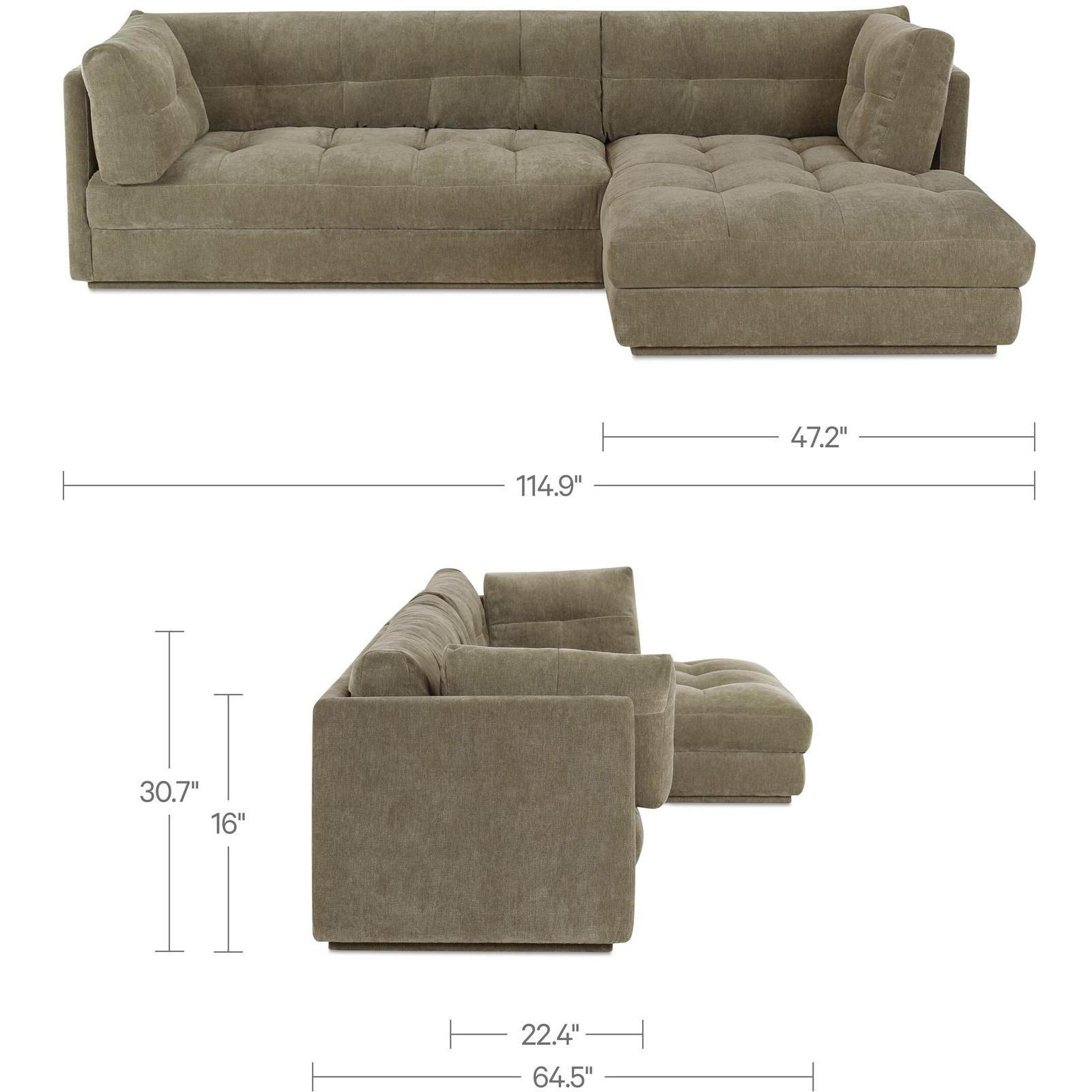 Mischa Right Sectional Sage Green 3 Mischa Right Sectional Sage Green - Image 3