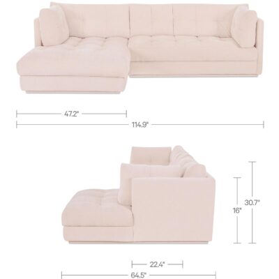 Mischa Sectional Light Beige OA-1116-34-L-0 OA 1116 34 L 0 70 dim