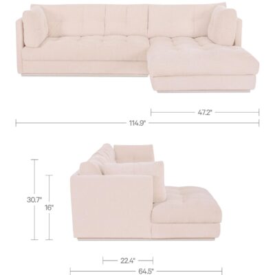 Mischa Sectional Light Beige 5 Mischa Sectional Light Beige OA-1116-34-R-0 OA 1116 34 R 0 70 dim