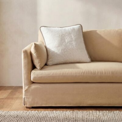 Carr 25In Cushion Faux Fur Cream OA-1117-05-0 OA 1117 05 0 10