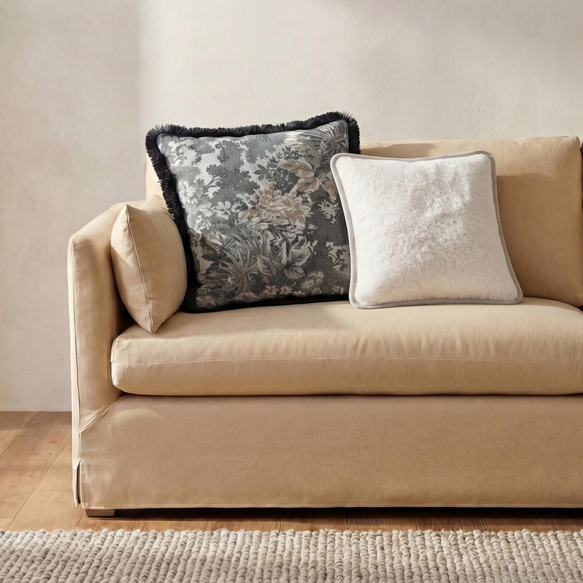 Carr 20In Cushion Faux Fur Cream 2 Carr 20In Cushion Faux Fur Cream - Image 2