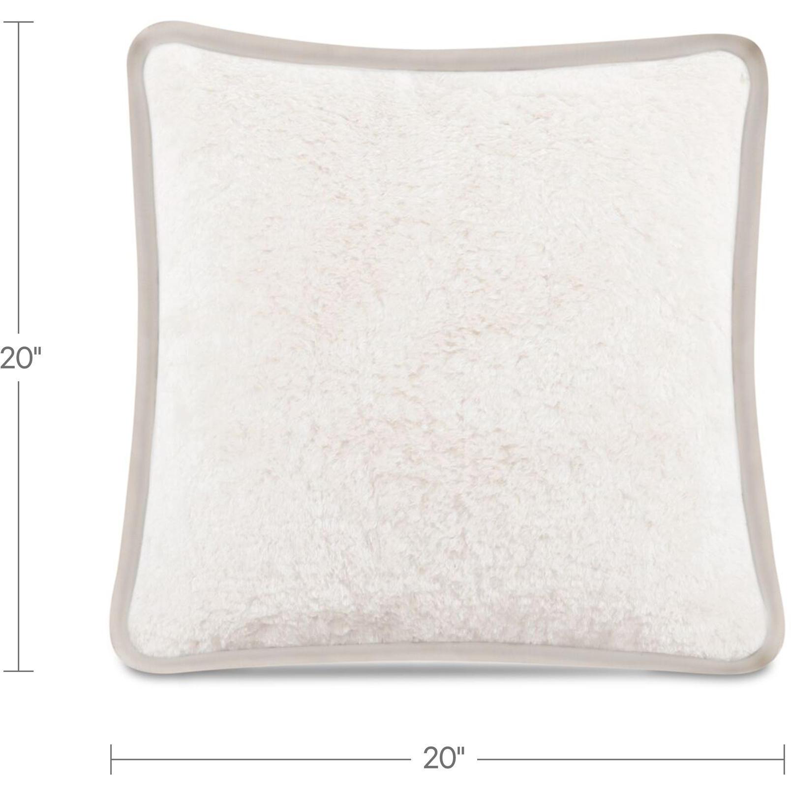 Carr 20In Cushion Faux Fur Cream 3 Carr 20In Cushion Faux Fur Cream - Image 3