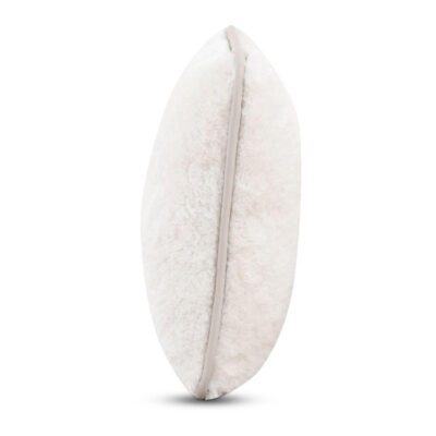 Carr 20In Cushion Faux Fur Cream OA-1118-05 OA 1118 05 Carr side left shadsilo