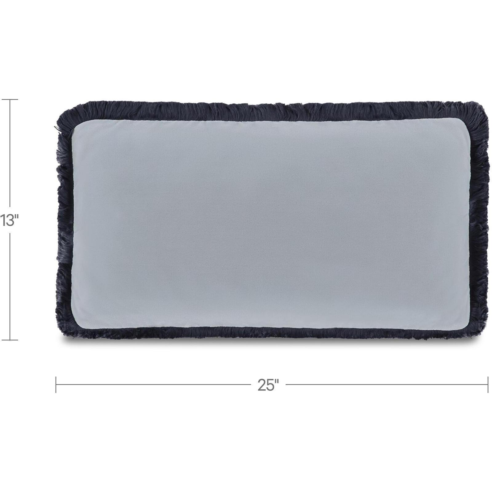 Yasmin Lumbar Cushion Light Blue Faux Mohair 3 Yasmin Lumbar Cushion Light Blue Faux Mohair - Image 3