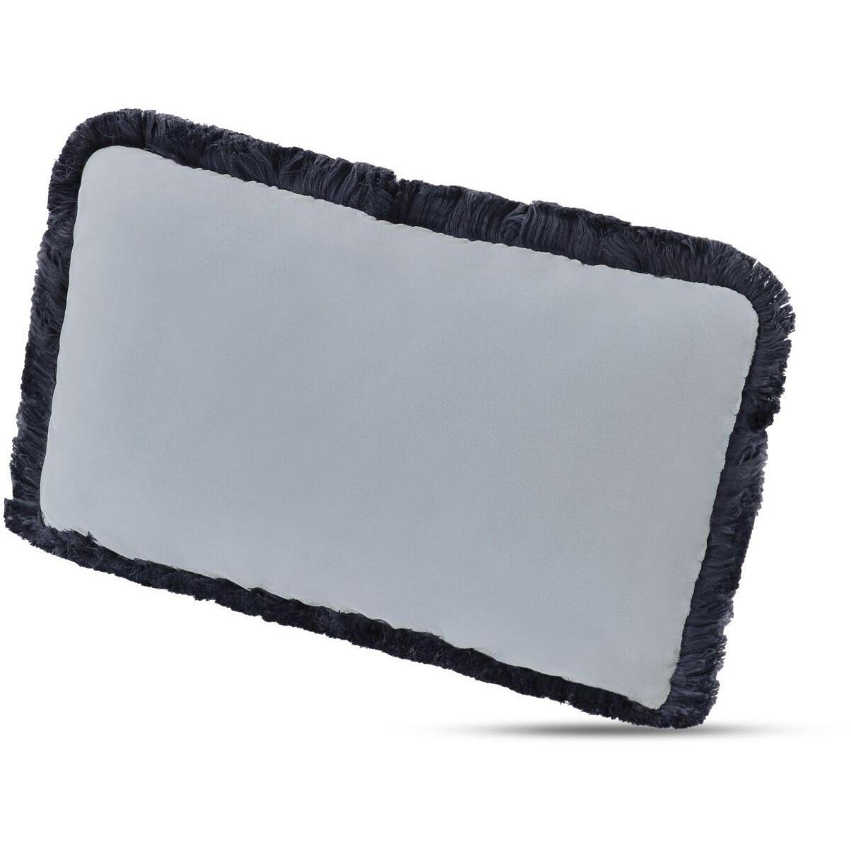 Yasmin Lumbar Cushion Light Blue Faux Mohair 3 Yasmin Lumbar Cushion Light Blue Faux Mohair - Image 3