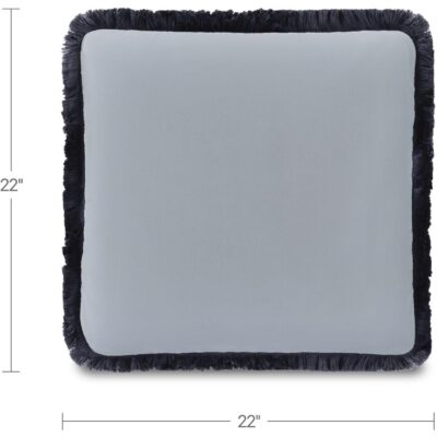 Yasmin Square Cushion Light Blue Faux Mohair OA-1122-45 OA 1122 45 70 dim