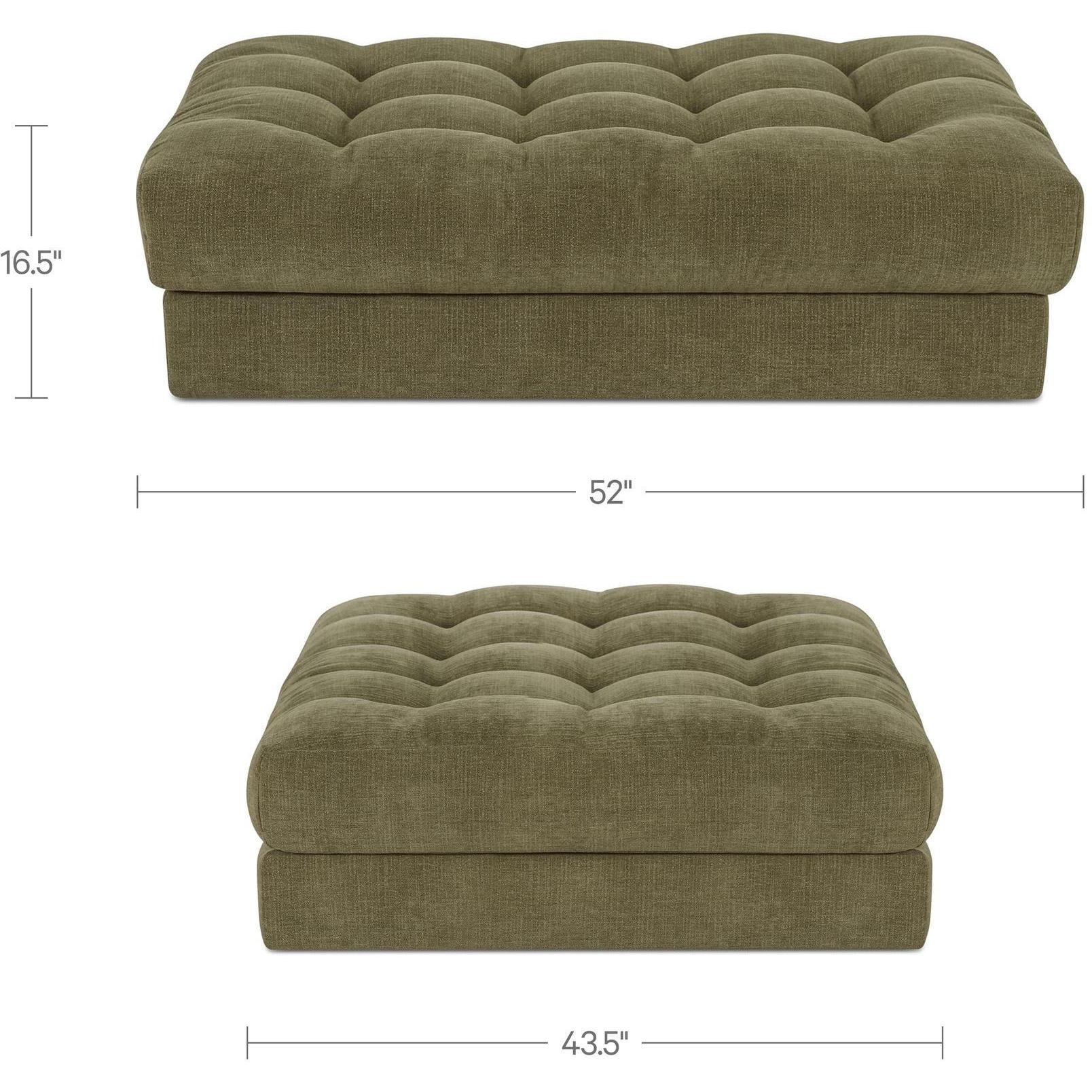 Davie Ottoman Olive 3 Davie Ottoman Olive - Image 3