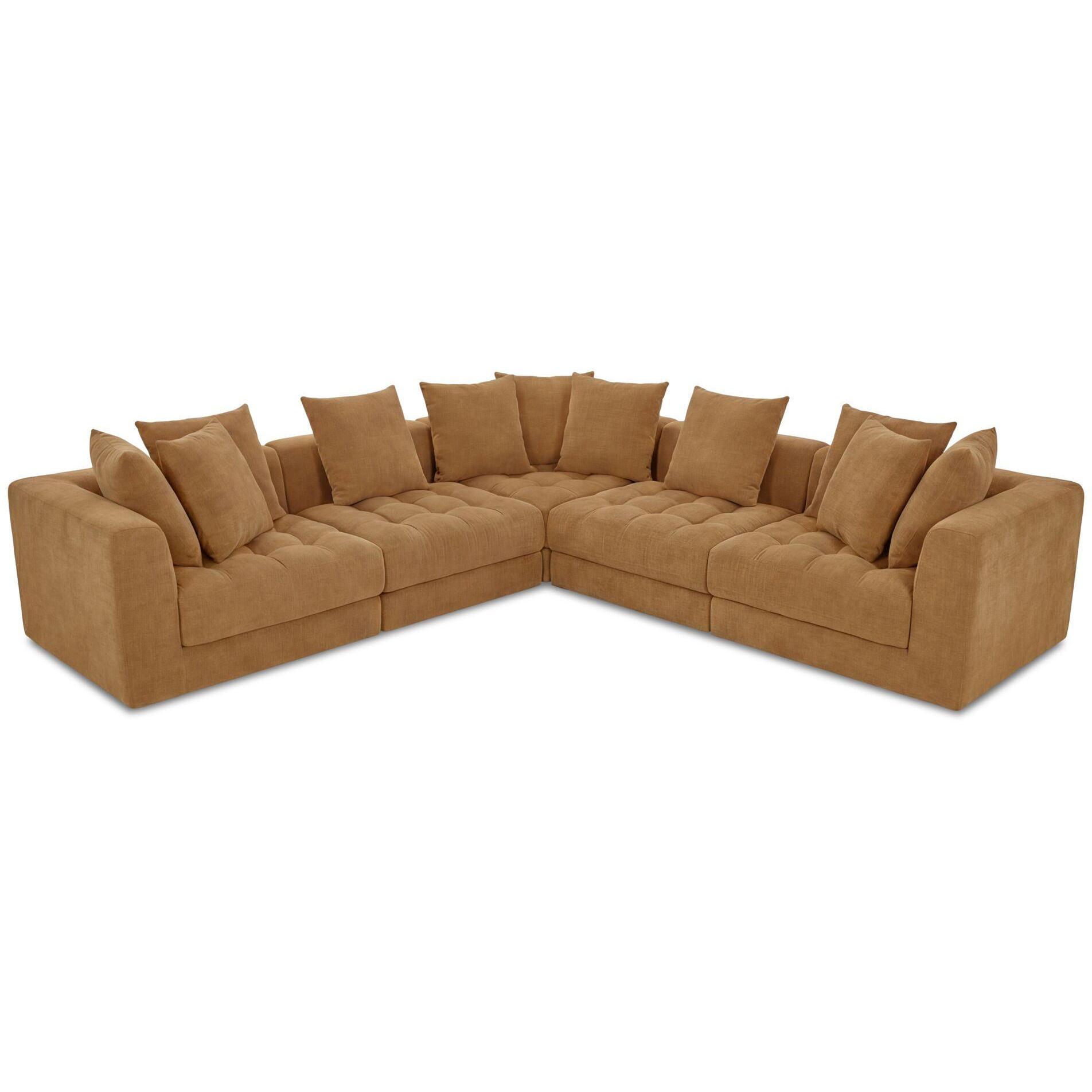 Davie Classic L Modular Sectional Golden Yellow 1 Davie Classic L Modular Sectional Golden Yellow
