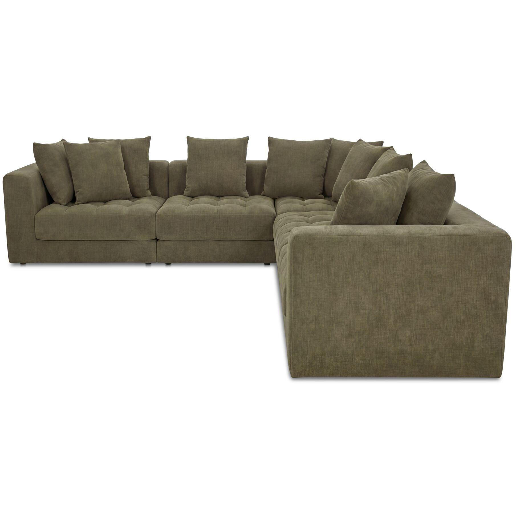 Davie Classic L Modular Sectional Olive 2 Davie Classic L Modular Sectional Olive - Image 2