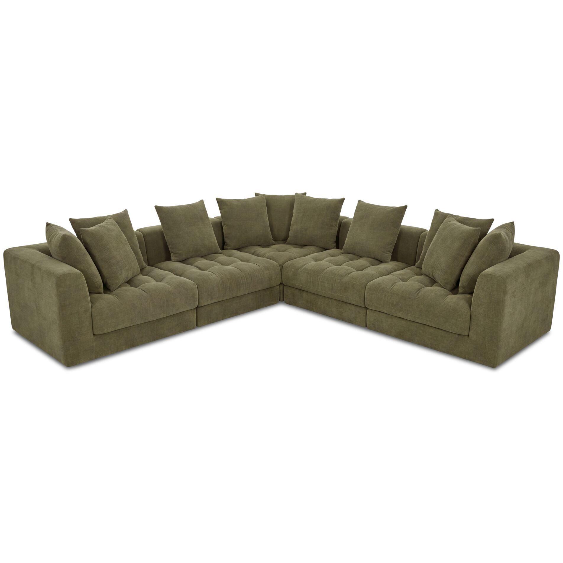 Davie Classic L Modular Sectional Olive 1 Davie Classic L Modular Sectional Olive