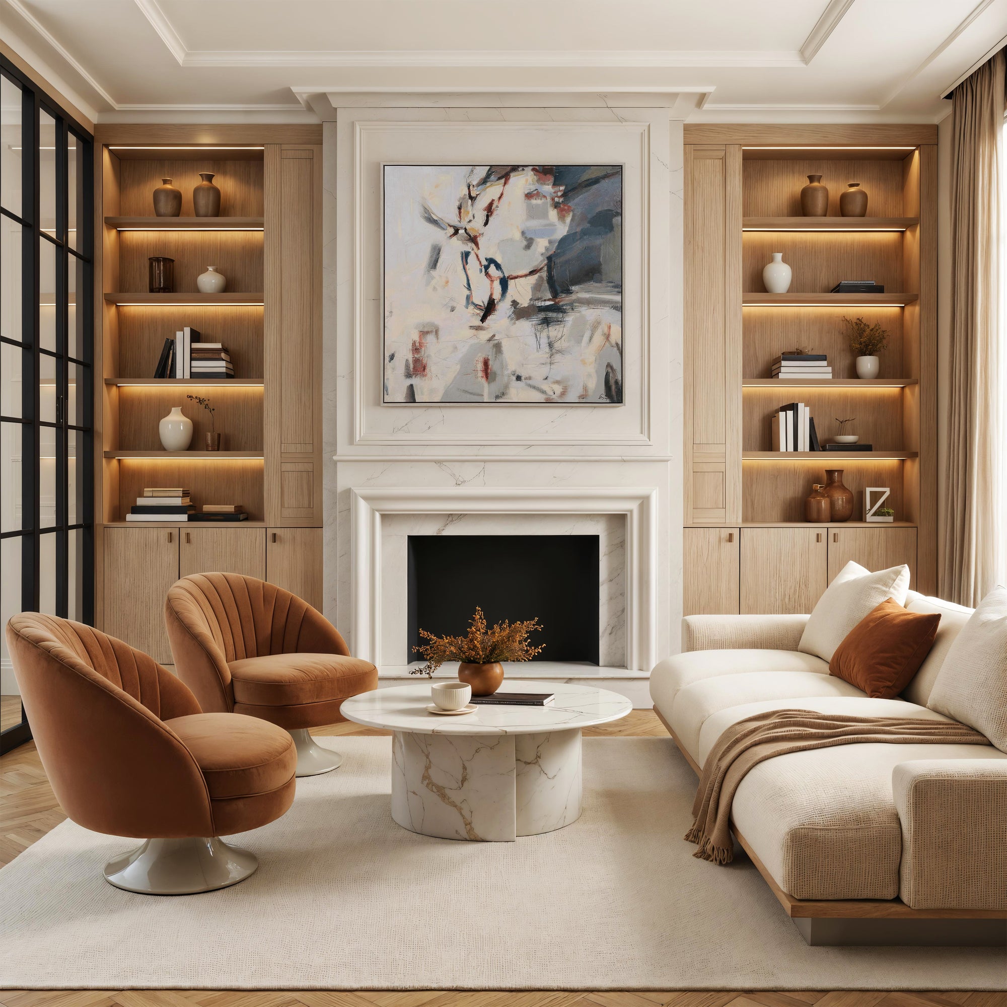 Sagea Hand-Painted Canvas Art 4 Sagea Hand-Painted Canvas Art - Image 4