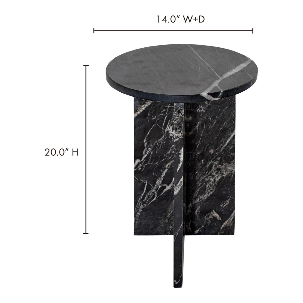 Grace Accent Table Black Marble - Image 8