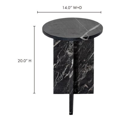 Grace Accent Table Black Marble 15 Grace Accent Table Black Marble PJ-1021-02 PJ 1021 02 70