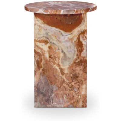 Grace Accent Table Orange Levante Marble PJ-1021-12 PJ 1021 12 Grace back shadsilo