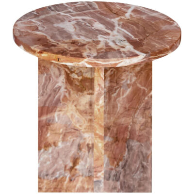 Grace Accent Table Orange Levante Marble PJ-1021-12 PJ 1021 12 Grace closeup shadsilo