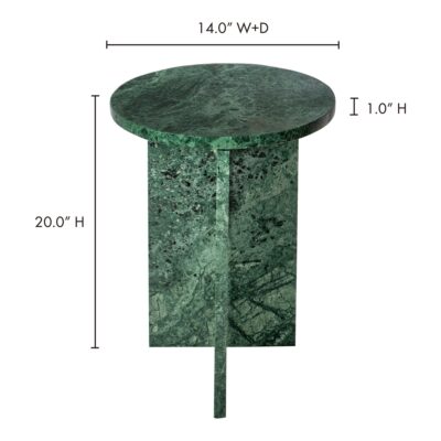 Grace Accent Table Green Marble 17 Grace Accent Table Green Marble PJ-1021-16 PJ 1021 16 70