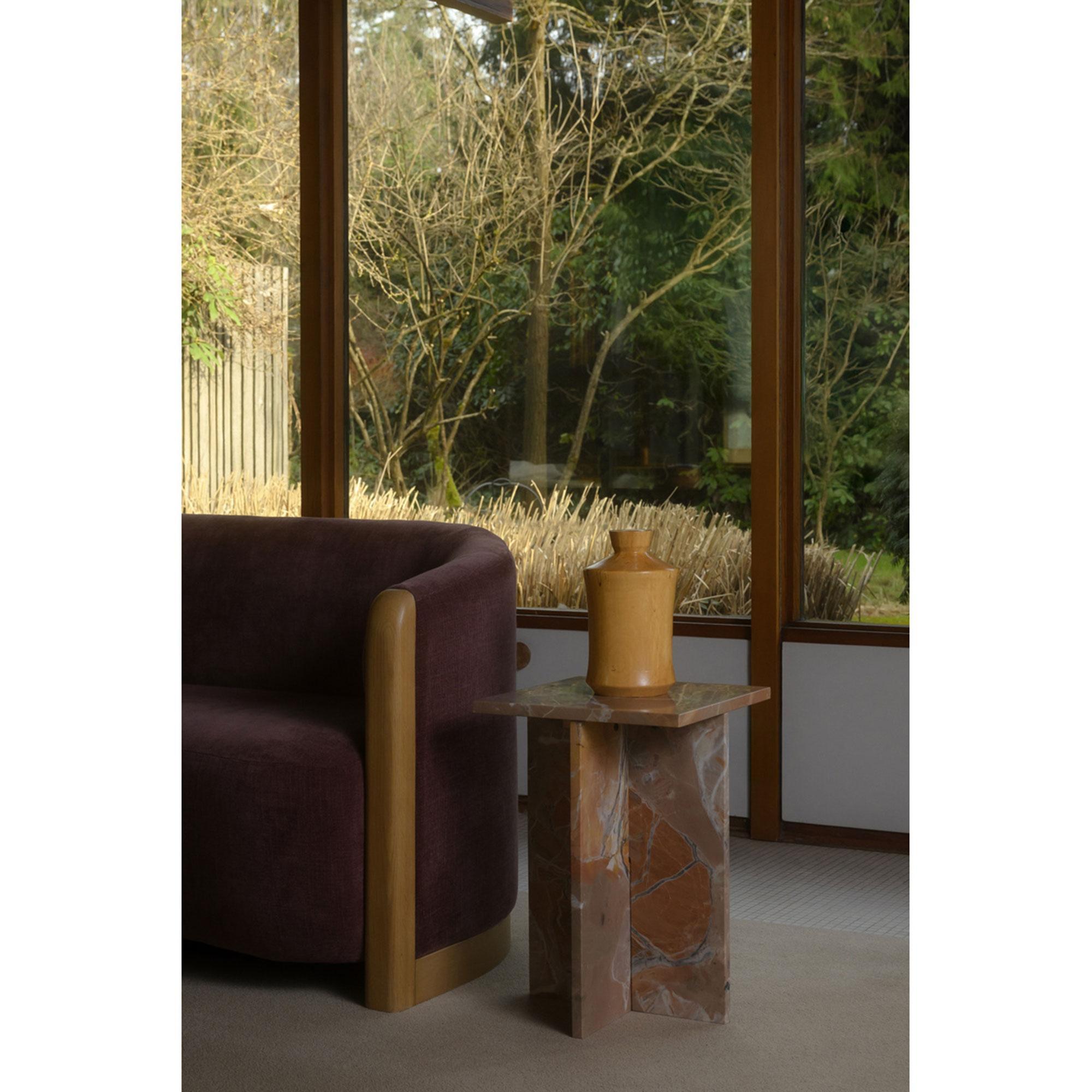 Blair Accent Table Orange Levante Marble 3 Blair Accent Table Orange Levante Marble - Image 3