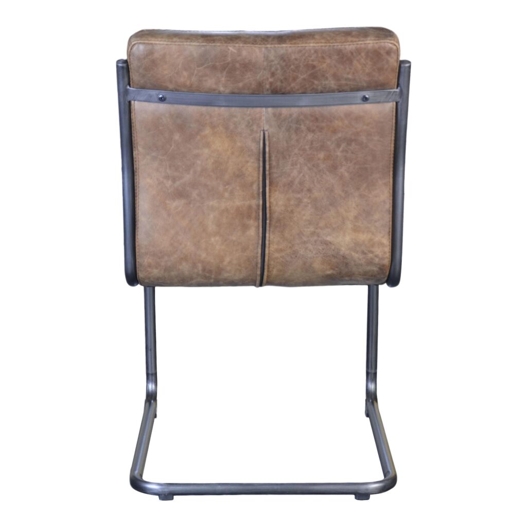 Ansel Dining Chair Grazed Brown Leather (Set of 2) PK-1043-03 PK 1043 03 01