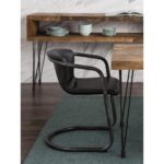 Freeman Dining Chair Onyx Black Leather (Set of 2) PK-1059-02 PK 1059 02 30