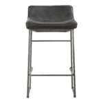 Starlet Counter Stool Onyx Black Leather (Set of 2) PK-1106-02 PK 1106 02
