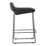 Starlet Counter Stool Onyx Black Leather (Set of 2) PK-1106-02 PK 1106 02 02