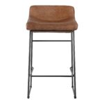 Starlet Counter Stool Open Road Brown Leather (Set of 2) PK-1106-14 PK 1106 14