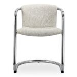Freeman Chrome Frame Dining Chair Blended Cream-Set Of Two PK-1114-37 PK 1114 37
