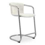 Freeman Chrome Frame Counter Stool Blended Cream-Set Of Two PK-1115-37 PK 1115 37 01