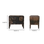 Iris Nightstand Distressed Black PP-1022-02 PP 1022 02 70