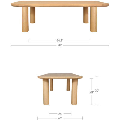 Anders Dining Table Large Natural 17 Anders Dining Table Large Natural PP-1023-24-0 PP 1023 24 0 70