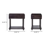 Tabitha Nightstand Dark Brown PZ-1002-20 PZ 1002 20 70