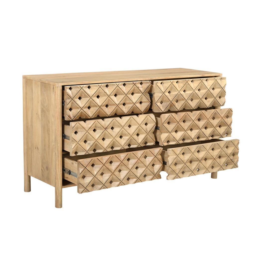Fulton 6 Drawer Dresser Natural - Image 2