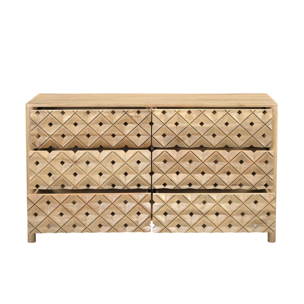 Fulton 6 Drawer Dresser Natural - Image 4