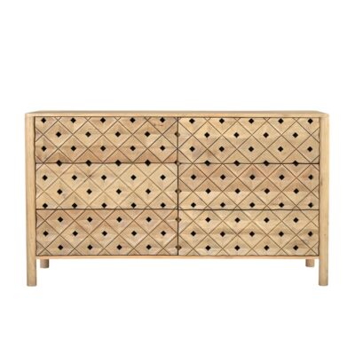 Fulton 6 Drawer Dresser Natural