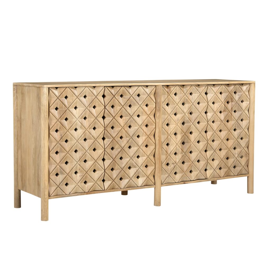 Fulton 4 Door Sideboard Natural - Image 2