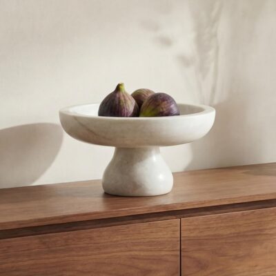 Palermo Pedestal Bowl White Marble PZ-1023-18 PZ 1023 18 10