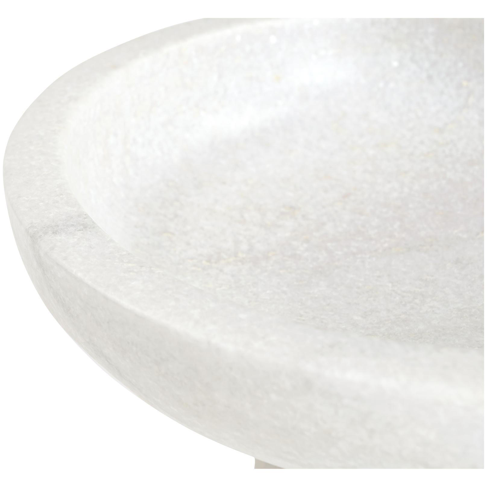 Palermo Pedestal Bowl White Marble 4 Palermo Pedestal Bowl White Marble - Image 4