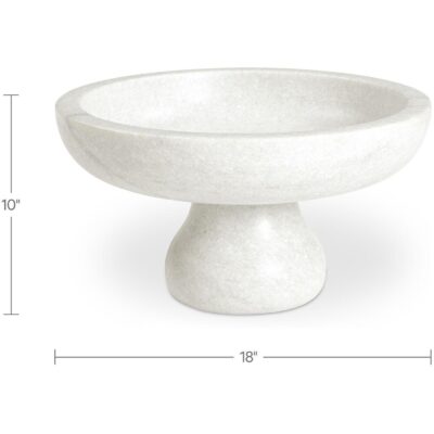 Palermo Pedestal Bowl White Marble PZ-1023-18 PZ 1023 18 Palermo 70