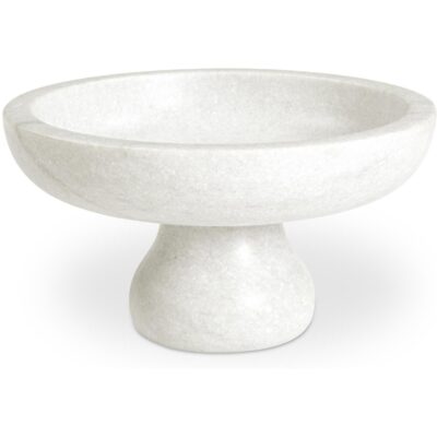 Palermo Pedestal Bowl White Marble