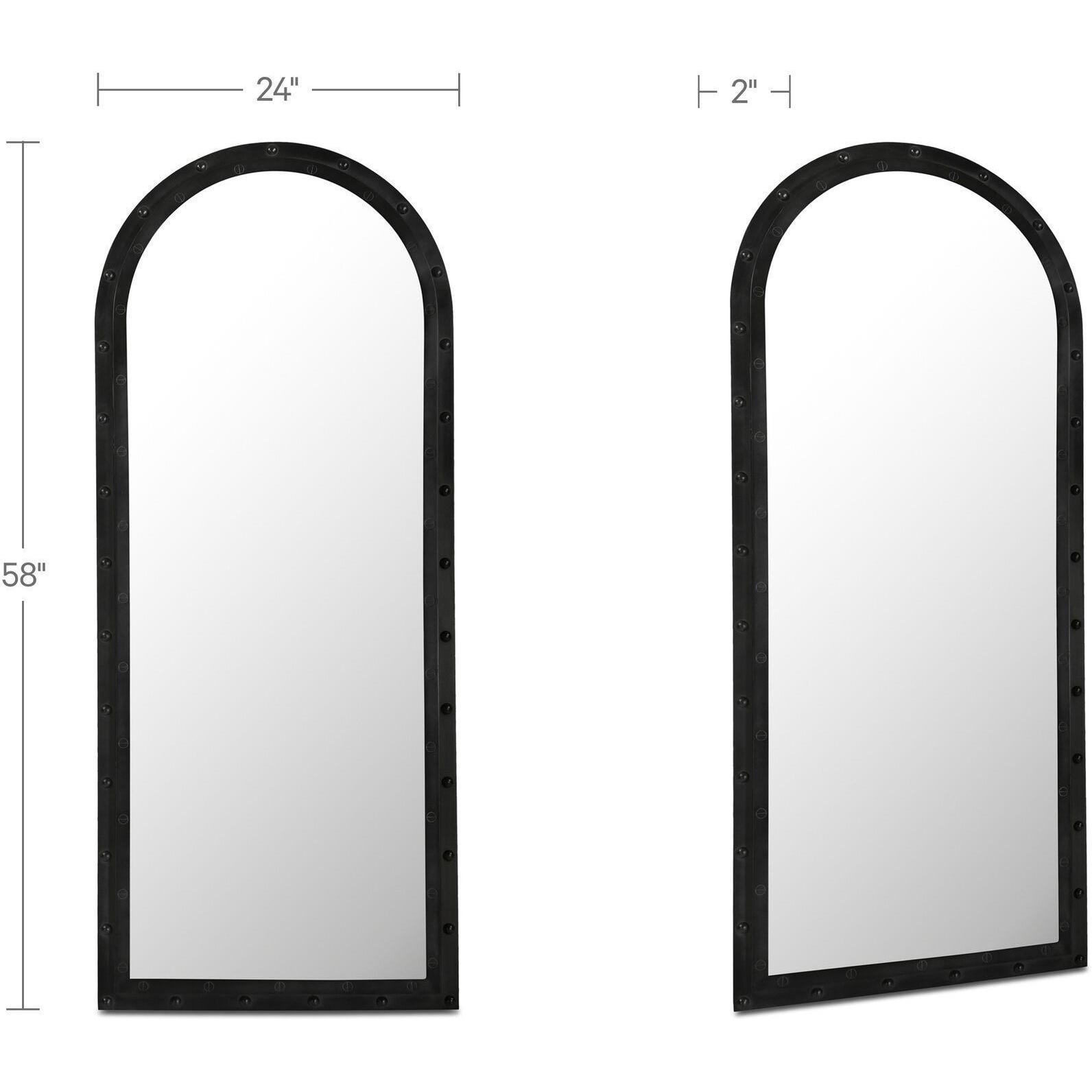 Hughes Floor Mirror Iron Grey 3 Hughes Floor Mirror Iron Grey - Image 3