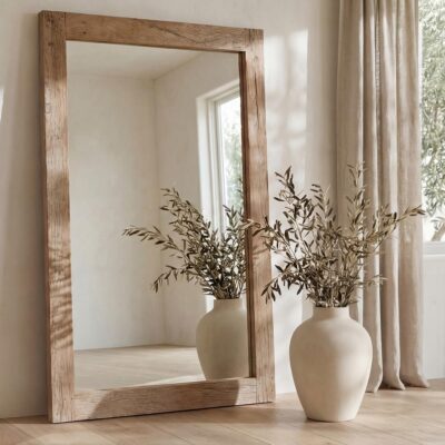 Orchard Reclaimed Wood Floor Mirror 4 Orchard Reclaimed Wood Floor Mirror PZ-1027-24 PZ 1027 24 10