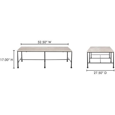 River Coffee Table Botticino Marble QJ-1022-34-0 QJ 1022 34 0 70